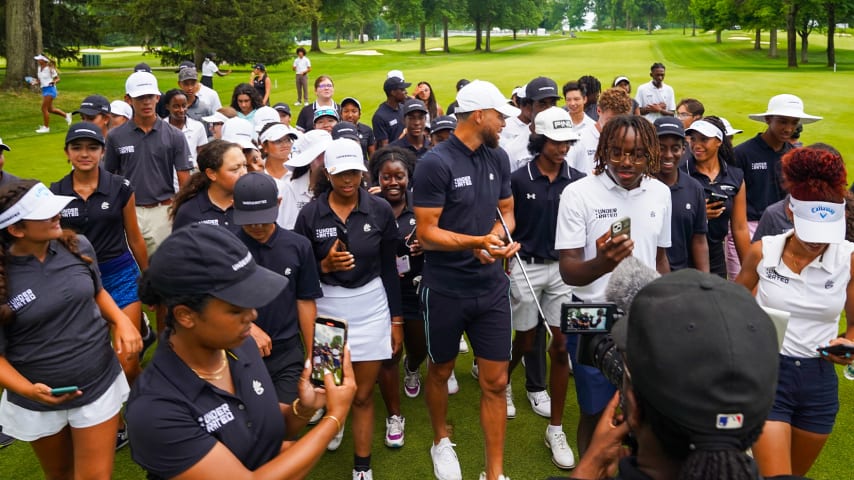 Steph Curry enjoying some time out at Firestone Country Club. (UNDERRATED Golf)