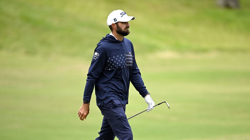 RALEIGH, NORTH CAROLINA - JUNE 04: Tom Whitney walks on to the first green during the final round of the UNC Health Championship presented by STITCH at Raleigh Country Club on June 04, 2023 in Raleigh, North Carolina. (Photo by Grant Halverson/Getty Images)