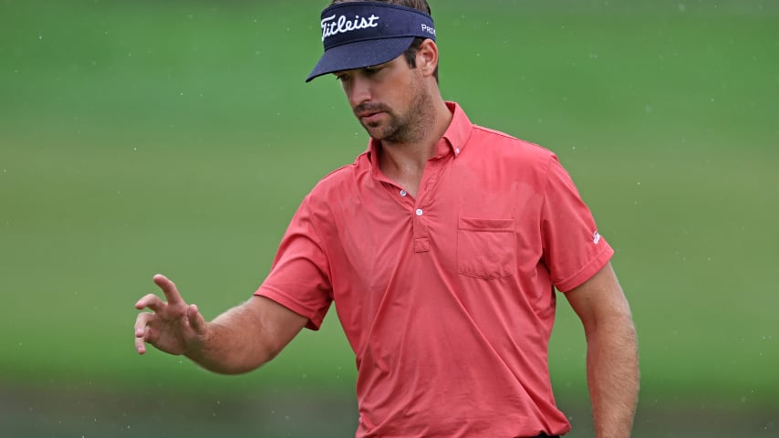 PGA TOUR rookie Trevor Cone shoots 63 to take the lead at rainy Barbasol Championship