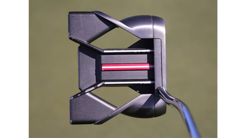 Harman uses a TaylorMade Spider OS (Oversize) CB mallet putter. (GolfWRX)