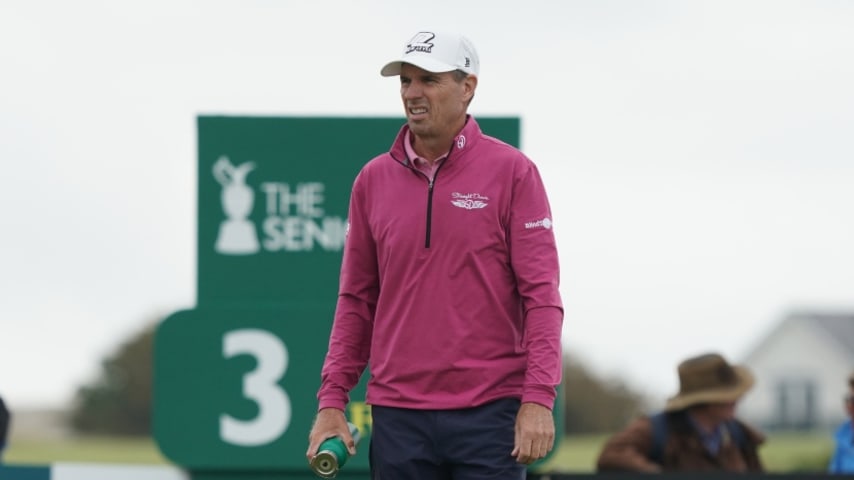 Steven Alker takes one-shot lead at The Senior Open Championship