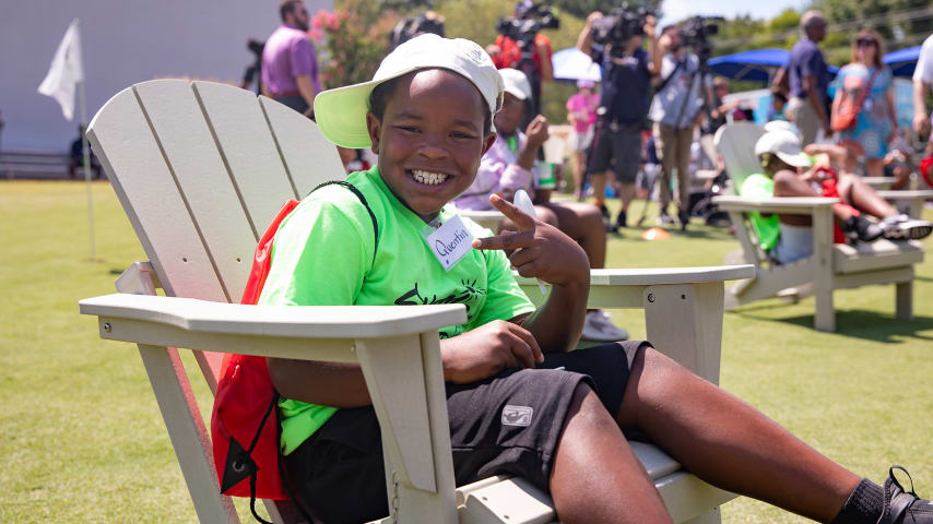 Kids from the First Tee-Central Carolina at Gillespie Golf Course. (Zachary Stinson/Travel + Leisure)