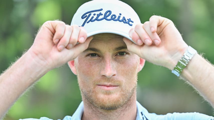 MEMPHIS, TENNESSEE - JULY 17: Will Zalatoris poses during the FESJC Media Day at TPC Southwind on July 17, 2023 in Memphis, Tennessee. (Photo by Ben Jared/PGA TOUR)