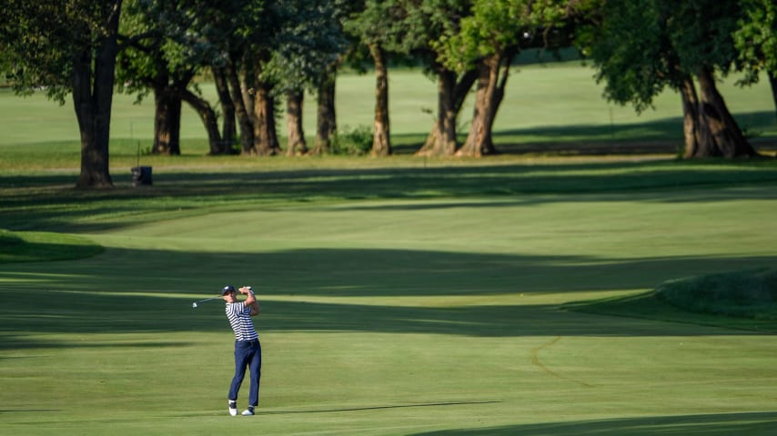 Billy Horschel on the 18th fairway at Olympia Fields. (Tracy Wilcox/PGA TOUR)