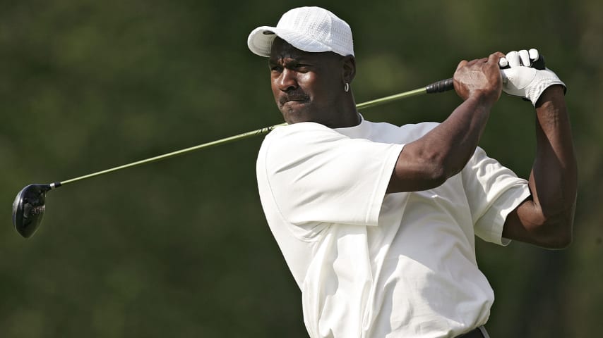 Michael Jordan has been golfing since the 1980s when Davis Love III got him into the game while at the University of North Carolina. (Sam Greenwood/Getty Images)
