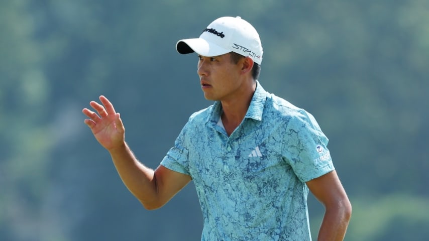 Collin Morikawa, Viktor Hovland share lead at TOUR Championship