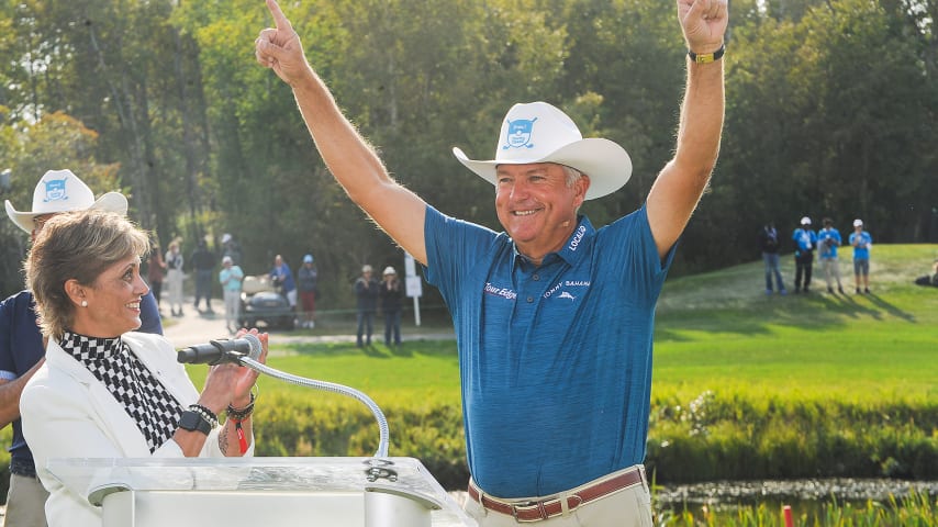 Little Rock resident Ken Duke won the PGA TOUR Champions' Shaw Charity Classic in August of 2023. (Derek Leung/Getty Images)