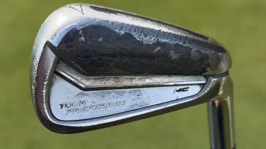 Michael Block's TaylorMade Tour Preferred MC 7-iron from 2014. (GolfWRX)