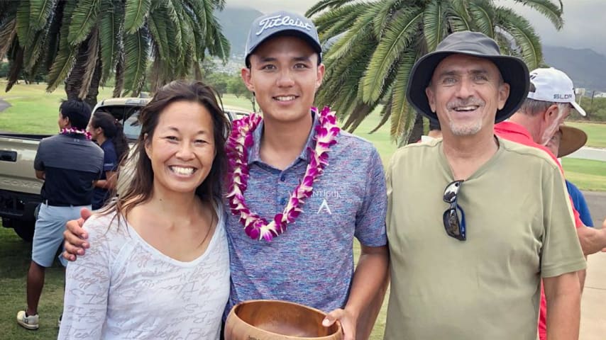 Alex Chiarella after his win at the 2018 Maui Open. (Courtesy Alex Chiarella)