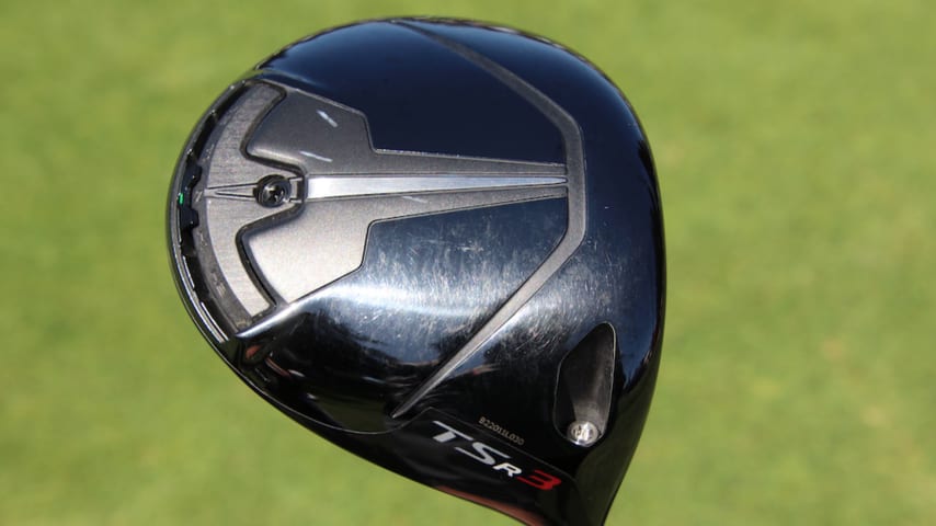 A closer look at Thomas' Titleist TSR3 10-degree driver. (GolfWRX)