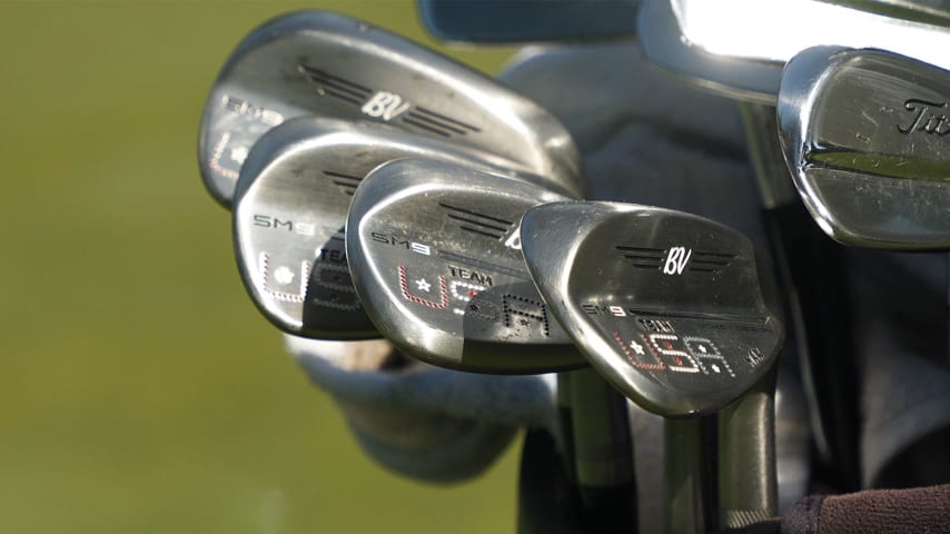 Max Homa's custom "Team USA" wedge stampings. (PGA TOUR)