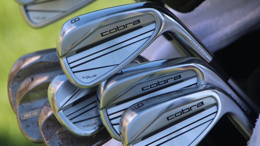 Rickie Fowler switched to a set of cavity-back Cobra King Tour irons this season. (GolfWRX)