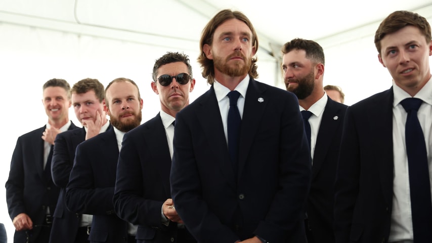 European Ryder Cup teammates at the Opening Ceremony. (Luke Walker/Getty Images)