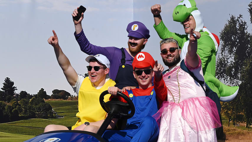 Mario squad at the 44th Ryder Cup. (Getty Images)