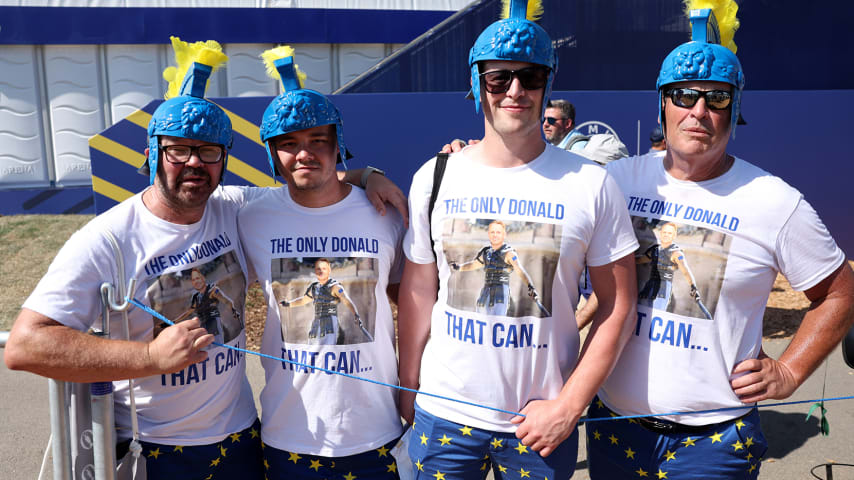 Luke Donald fans at the 44th Ryder Cup. (Getty Images)
