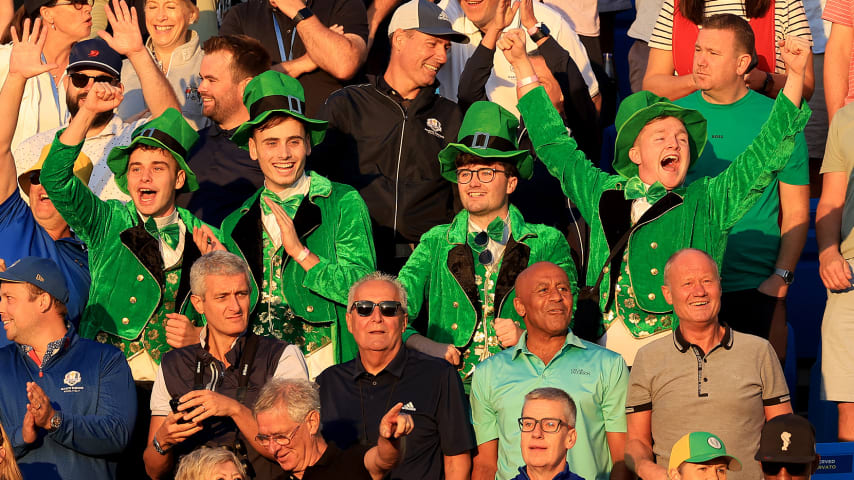 A pack of leprechauns at the 44th Ryder Cup. (Getty Images)
