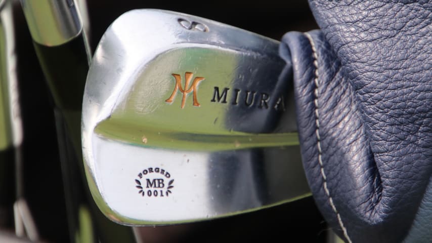 Blair's Miura 8-iron that he will play with this week in Jackson, Mississippi. (GolfWRX)