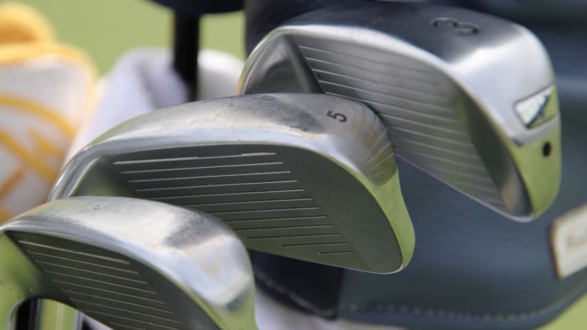 The Ping irons custom created for Viktor Hovland feature unique grinds for each club. (GolfWRX)