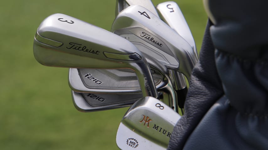 Blair practiced with irons from Ping, Titleist, and Miura this week. (GolfWRX)