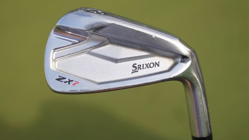 A look at Keegan Bradley’s Srixon ZX7 8-iron. (GolfWRX)