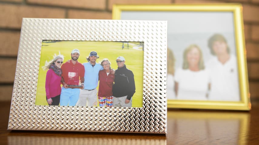 CHAPIN, SC - MAY 24:  A family photo on display from Wesley Bryan's first win at the Web.com Tour Chitimacha Louisiana Open at his childhood home adjacent to George Bryan Golf Academy on May 24, 2016 in Chapin, South Carolina. (Photo by Keyur Khamar/PGA TOUR)