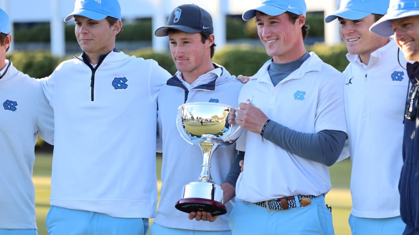 UNC Men's golf team at the East Lake Cup. 