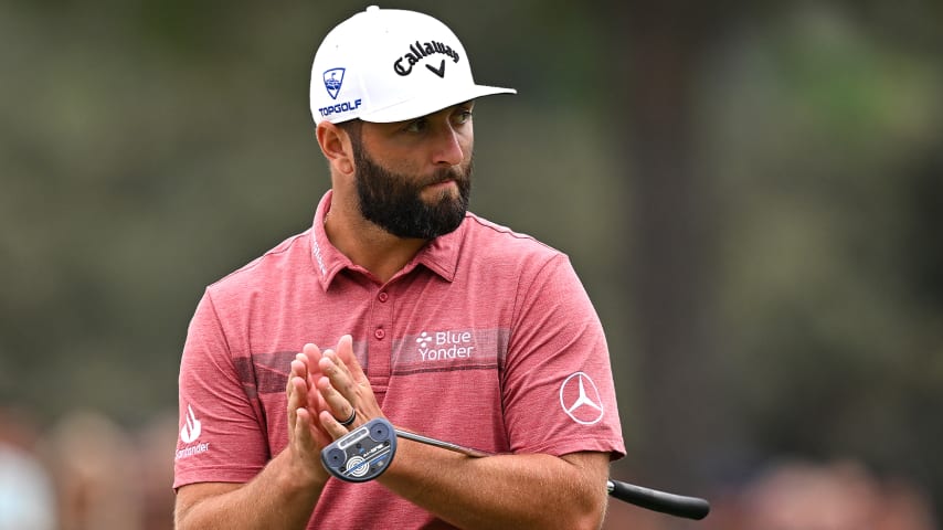 Jon Rahm spotted gaming the new Odyssey AI line of putters. (Stuart Franklin/Getty Images)