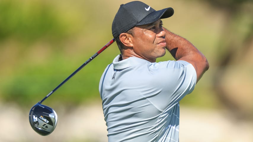 Tiger Woods using new TaylorMade Qi10 LS prototype driver at Hero