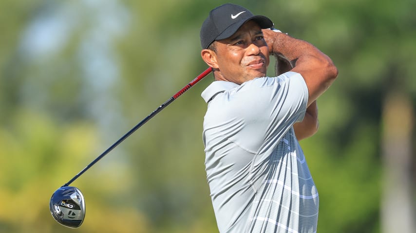 Woods spotted with TaylorMade's new Qi10 driver prototype ahead of the Hero World Challenge. (David Cannon/Getty Images)