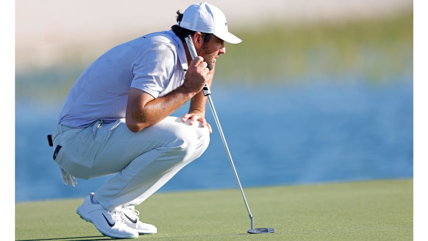 Scottie Scheffler used the Logan Olson putter to claim his first win at the Hero World Challenge at Albany. (Mike Ehrmann/Getty Images)