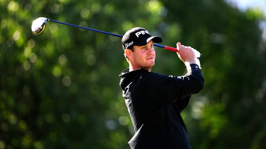 Harris English during the final round of the 2011 PGA Tour Q-School at PGA West Golf Club in La Quinta, California. (Robert Laberge/Getty Images)