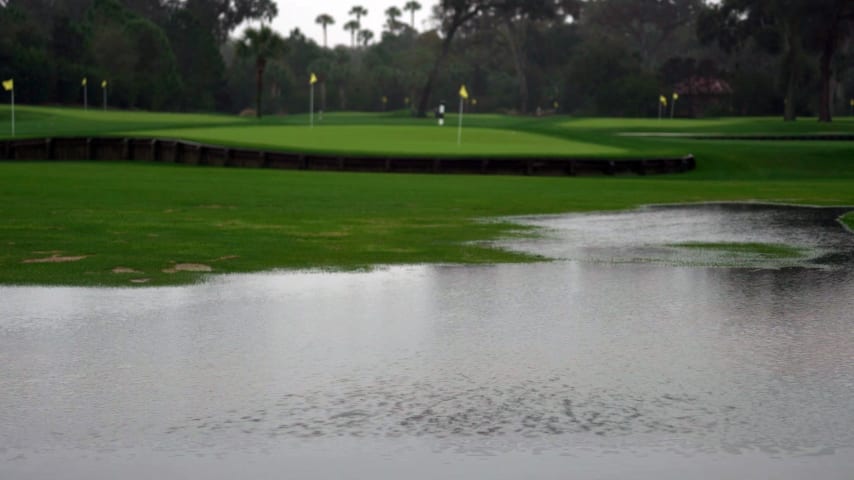 After 5 inches of rain, Q-School turns to Monday finish