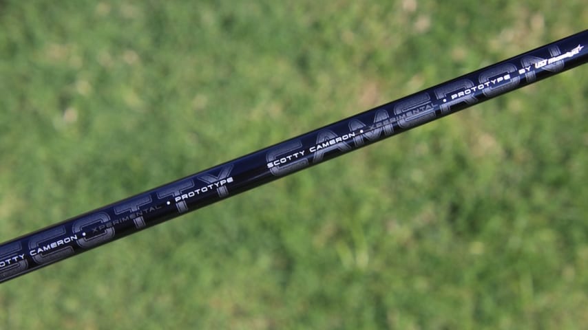 The new Scotty Cameron “Xperimental Prototype” shaft Tom Kim is debuting at The Sentry. (Courtesy GolfWRX)