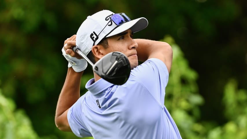 University of Florida alumni Ricky Castillo won in his professional debut on the Korn Ferry Tour. (Alex Goodlett/Getty Images)