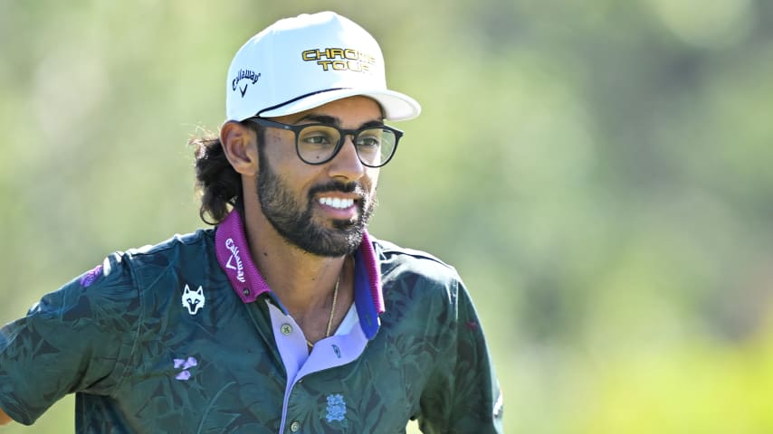 Akshay Bhatia carded a 66 on Moving Day at The Sentry and sits just one spot behind leader Chris Kirk. (Ben Jared/PGA TOUR)