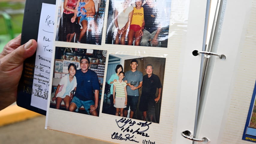 Old copy photos of Chan Kim prior to Sony Open in Honolulu, Hawaii. (Tracy Wilcox/PGA TOUR)