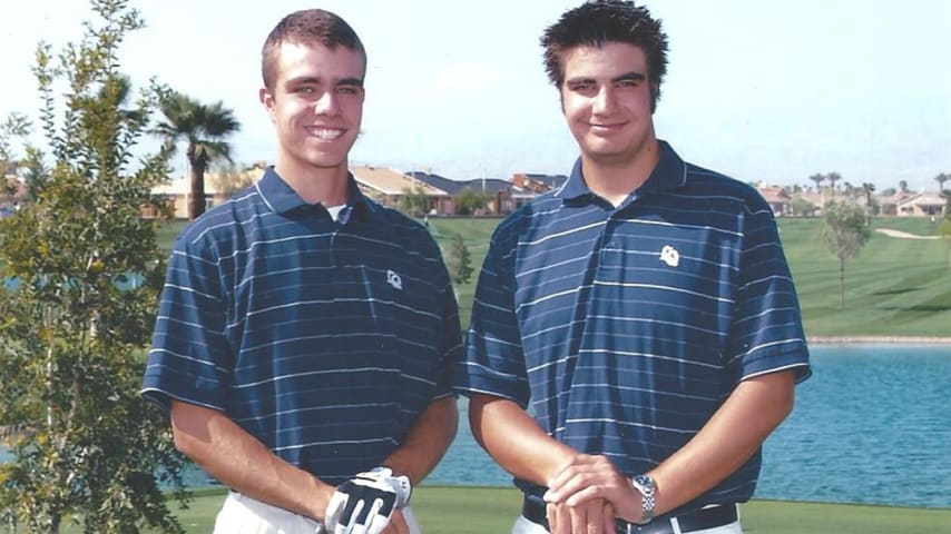 Bob Whitney (L) and Tom Whitney (R) on the La Quinta High School golf team. (Photo courtesy of Whitney family)