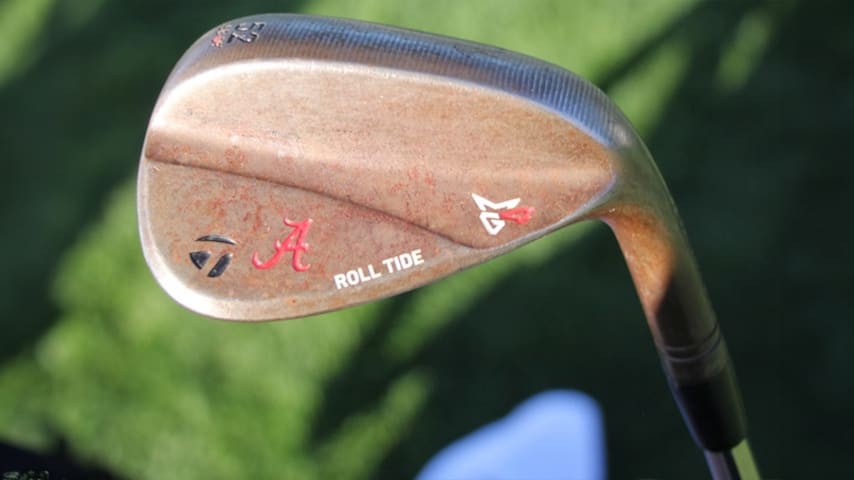 A look at Nick Dunlap's TaylorMade MG3 wedge. (GolfWRX)