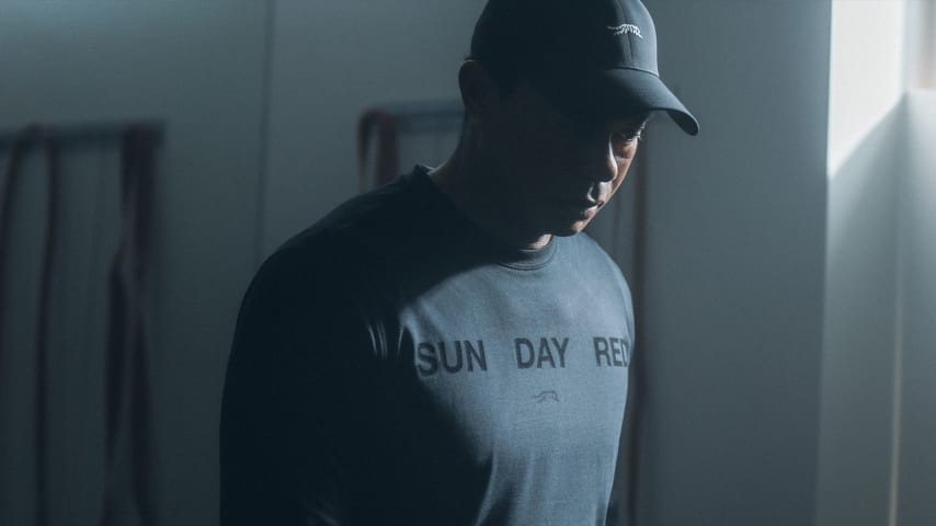 A look at Tiger Woods wearing “Sun Day Red” his new clothing line. (Courtesy Sun Day Red)