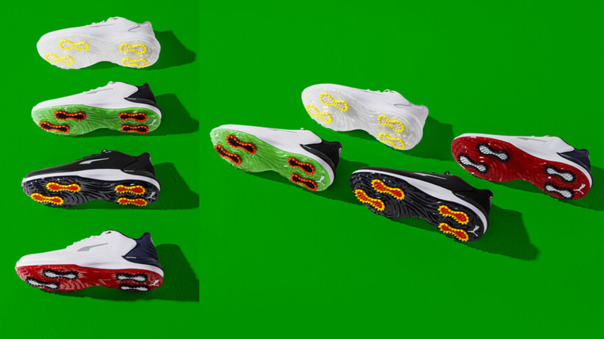 The color selection of the new PUMA Golf PHANTOMCAT NITRO shoes. (Courtesy of PUMA Golf)