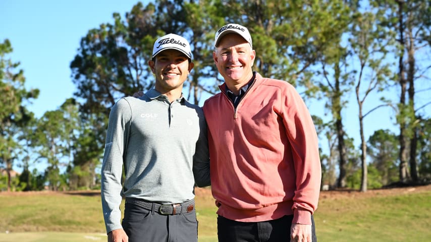 Pereda’s mentor Jeff Klauk, former TOUR pro battling epilepsy, along for the ride