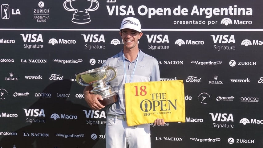 Jorge Fernández Valdés earned a spot at The 150th Open with his win at the 115th Visa Argentina Open in 2021. (Courtesy Argentine Golf Association)