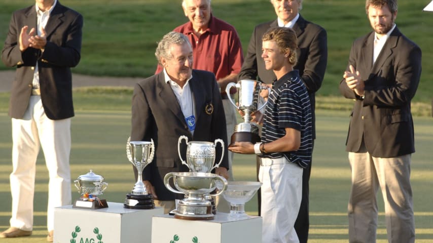 Jorge Fernández Valdés claimed low-amateur honors at the Visa Argentina Open in 2008 at just 15 years old. (Courtesy Argentine Golf Association)