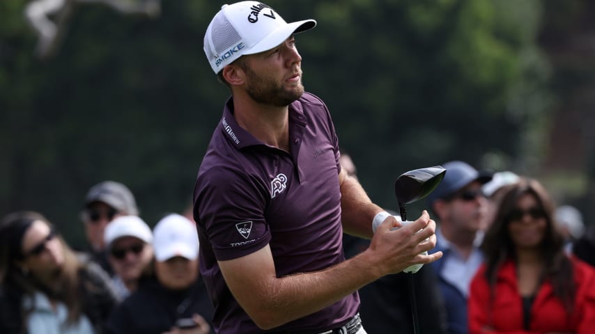 Sam Burns during the second round of The Genesis Invitational. (Harry How/Getty Images)