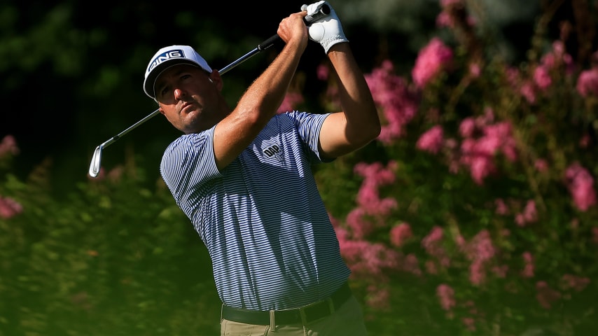 Rob Oppenheim shares the lead after a bogey-free 64 Thursday at Prince of Wales Country Club. (Buda Mendes/Getty Images)