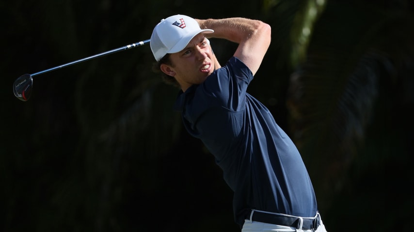 Amateur Jackson Van Paris shot a final-round 8-under, 64 at the Puerto Rico Open at Grand Reserve Golf Club. (Andy Lyons/Getty Images)