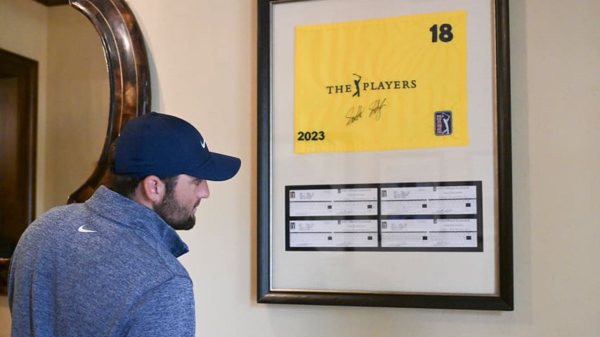  Scottie Scheffler at TPC Sawgrass prior to THE PLAYERS Championship. (Chris Condon/PGA TOUR)