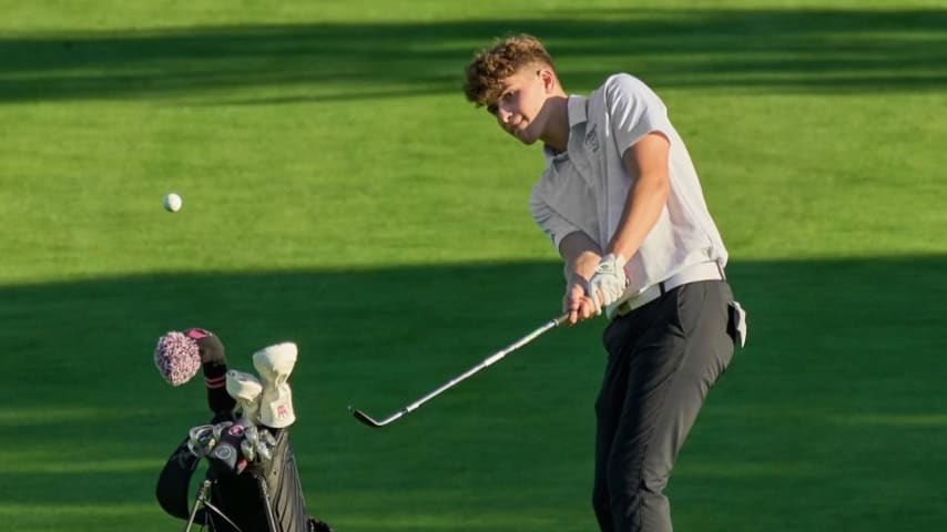 Ian Fenster plays on his high school golf team. (Courtesy Fenster family)