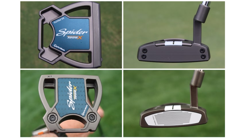Scheffler's old TaylorMade Spider Tour X mallet he used in Memphis (top) compared with the new model used to success at Bay Hill (bottom). (Courtesy GolfWRX)