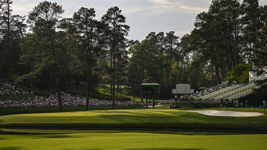 A scenic view of the approach to the 15th hole green at Augusta National host of the Masters Tournament. (Keyur Khamar/PGA TOUR)